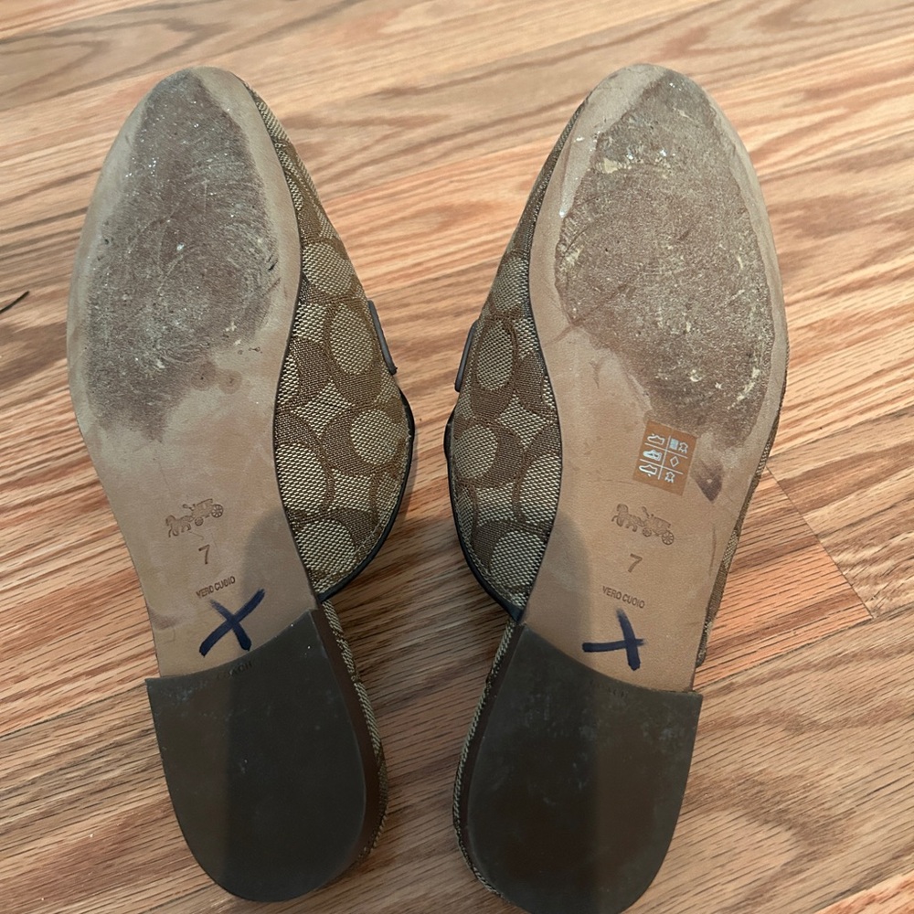 Coach Olive and Black Monogram Mules - Picture 3 of 4